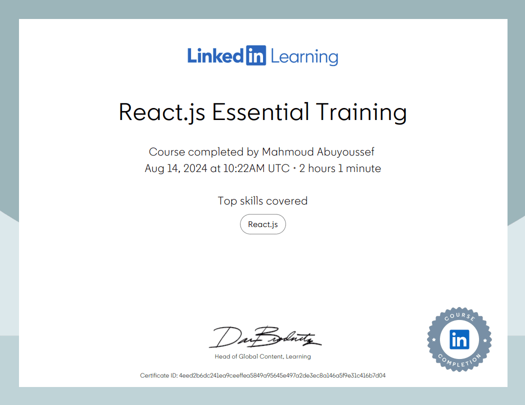 React.js Essential Training