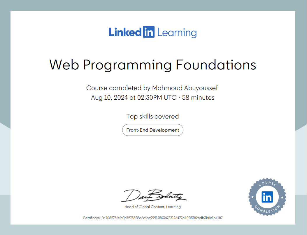 Web Programming Foundations