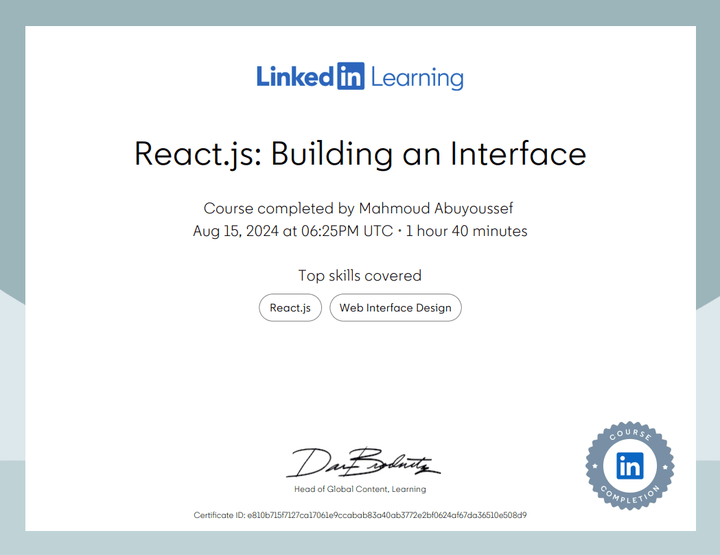 React.js: Building an Interface