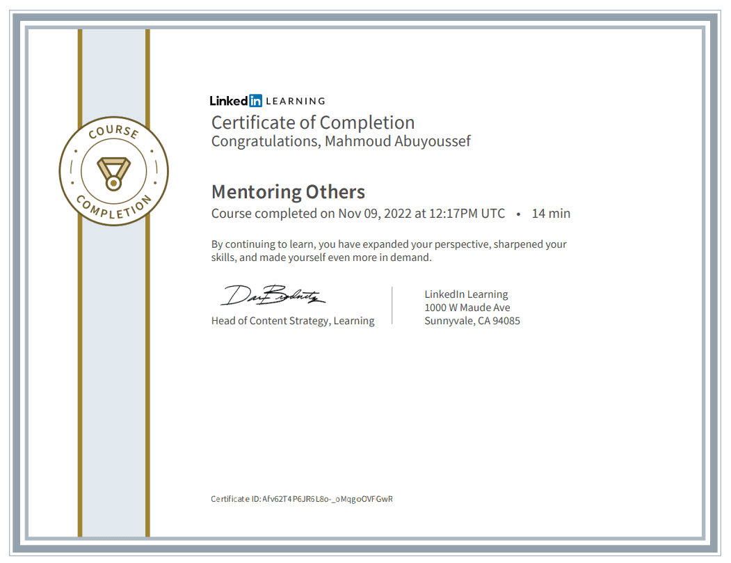 Mentoring Others