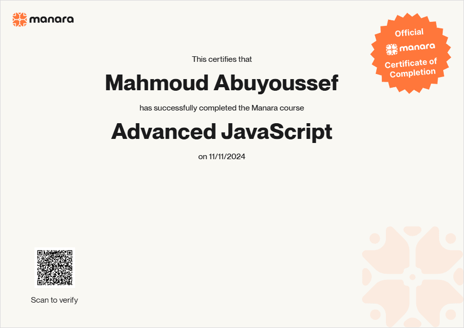Advanced JavaScript