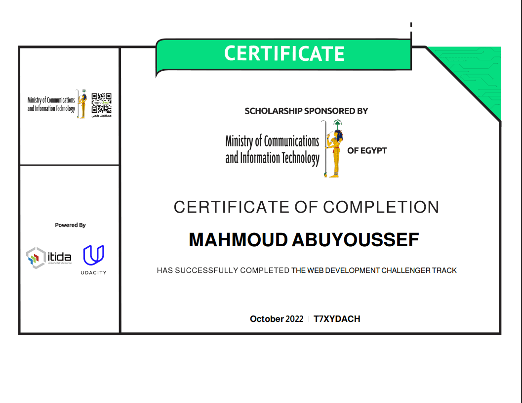 The Web Development Challenger Track